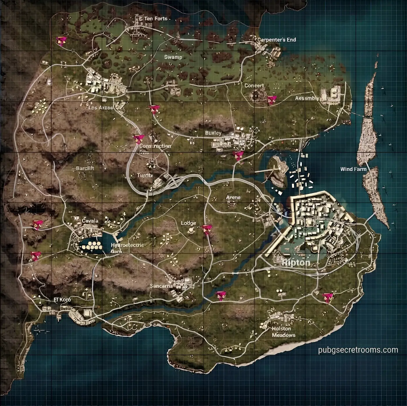 Deston secret room locations map
